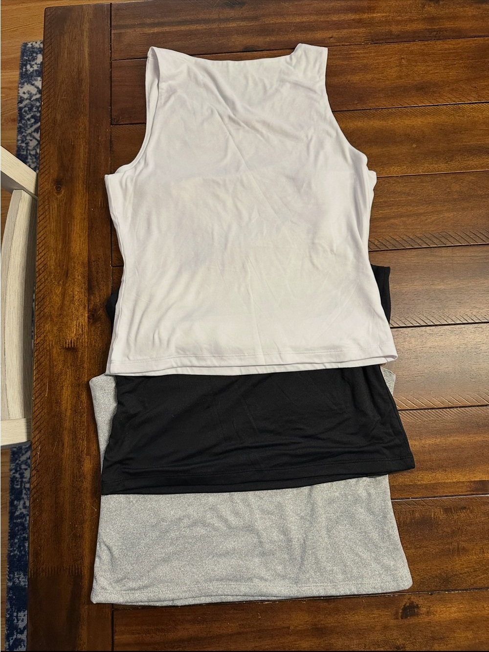 No Comment -  Women’s White, Black, and GreyTank Top Set